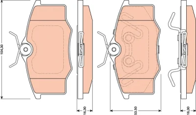Комплект тормозных колодок, дисковый тормоз TRW GDB1759