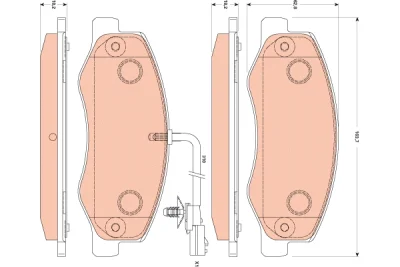 GDB1885 TRW Комплект тормозных колодок, дисковый тормоз
