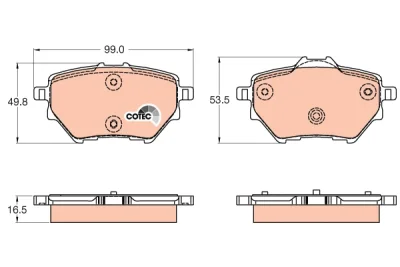 Комплект тормозных колодок, дисковый тормоз TRW GDB2036