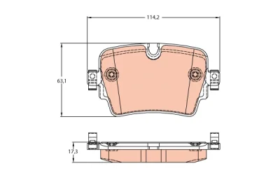 Комплект тормозных колодок, дисковый тормоз TRW GDB2095
