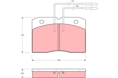 GDB343 TRW Комплект тормозных колодок, дисковый тормоз