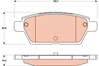 GDB3517 TRW Комплект тормозных колодок, дисковый тормоз