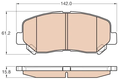 GDB3562 TRW Комплект тормозных колодок, дисковый тормоз