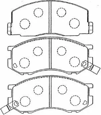 A1N078 AISIN Комплект тормозных колодок, дисковый тормоз