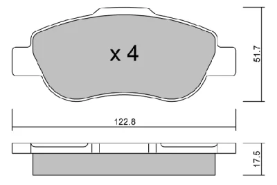 BPFI-1016 AISIN Комплект тормозных колодок, дисковый тормоз