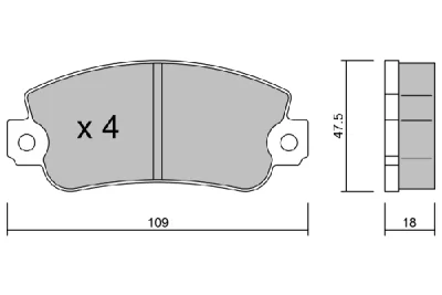 BPFI-1041 AISIN Комплект тормозных колодок, дисковый тормоз