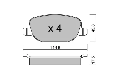 BPFI-2006 AISIN Комплект тормозных колодок, дисковый тормоз