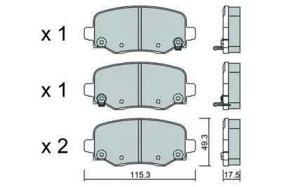 BPFI-2009 AISIN Комплект тормозных колодок, дисковый тормоз