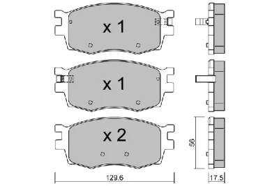 BPHY-1004 AISIN Комплект тормозных колодок, дисковый тормоз