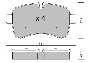 BPIV-2001 AISIN Комплект тормозных колодок, дисковый тормоз