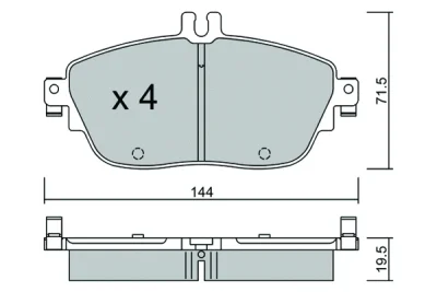 BPMB-1020 AISIN Комплект тормозных колодок, дисковый тормоз