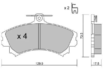 BPMI-1003 AISIN Комплект тормозных колодок, дисковый тормоз