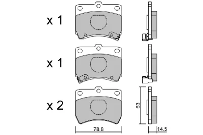 BPMZ-1907 AISIN Комплект тормозных колодок, дисковый тормоз