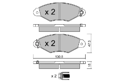 BPNI-1003 AISIN Комплект тормозных колодок, дисковый тормоз