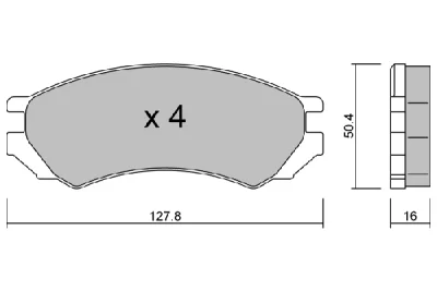 BPNI-1010 AISIN Комплект тормозных колодок, дисковый тормоз