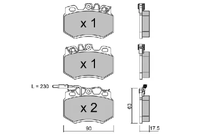 BPPE-1020 AISIN Комплект тормозных колодок, дисковый тормоз