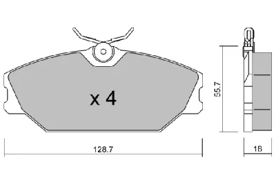 BPRE-1013 AISIN Комплект тормозных колодок, дисковый тормоз