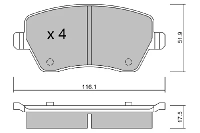 BPRE-1901 AISIN Комплект тормозных колодок, дисковый тормоз