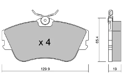 BPVW-1034 AISIN Комплект тормозных колодок, дисковый тормоз