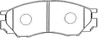 D1N042 AISIN Комплект тормозных колодок, дисковый тормоз