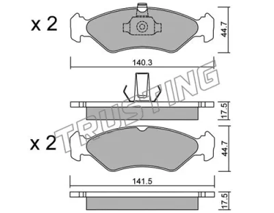 090.0 TRUSTING Комплект тормозных колодок, дисковый тормоз