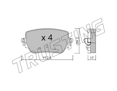 1196.0 TRUSTING Комплект тормозных колодок, дисковый тормоз