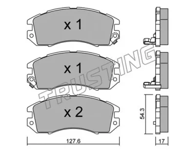 137.0 TRUSTING Комплект тормозных колодок, дисковый тормоз