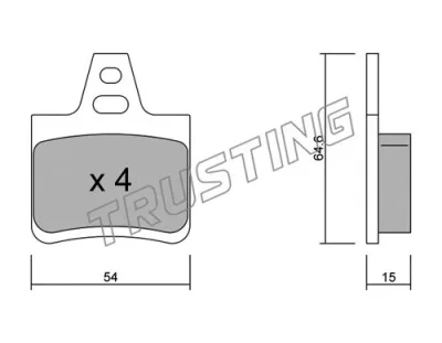 294.0 TRUSTING Комплект тормозных колодок, дисковый тормоз