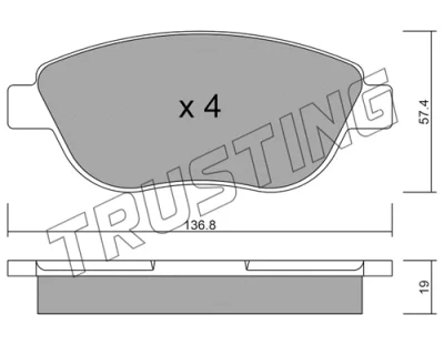 331.1 TRUSTING Комплект тормозных колодок, дисковый тормоз