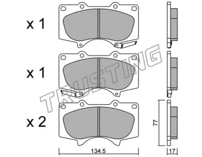 470.0 TRUSTING Комплект тормозных колодок, дисковый тормоз