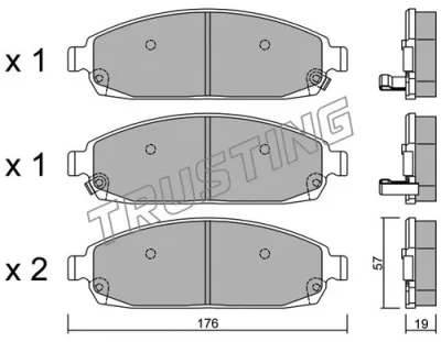735.0 TRUSTING Комплект тормозных колодок, дисковый тормоз