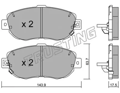 772.0 TRUSTING Комплект тормозных колодок, дисковый тормоз