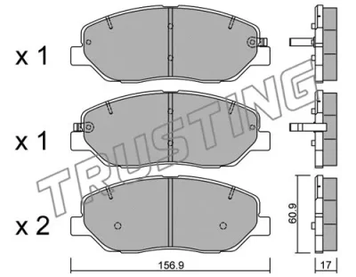 803.0 TRUSTING Комплект тормозных колодок, дисковый тормоз