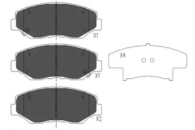 Комплект тормозных колодок, дисковый тормоз KAVO PARTS KBP-2034