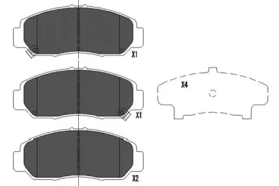 Комплект тормозных колодок, дисковый тормоз KAVO PARTS KBP-2037