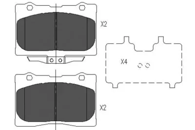 Комплект тормозных колодок, дисковый тормоз KAVO PARTS KBP-2039