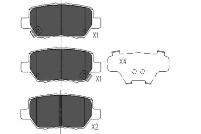 Комплект тормозных колодок, дисковый тормоз KAVO PARTS KBP-2040