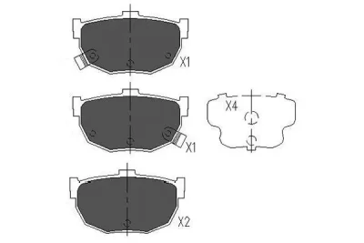 Комплект тормозных колодок, дисковый тормоз KAVO PARTS KBP-3007