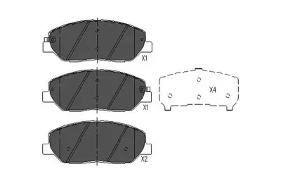 Комплект тормозных колодок, дисковый тормоз KAVO PARTS KBP-3023