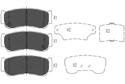 Комплект тормозных колодок, дисковый тормоз KAVO PARTS KBP-3024