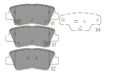 KBP-3045 KAVO PARTS Комплект тормозных колодок, дисковый тормоз