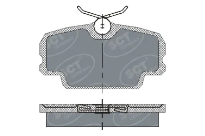 Комплект тормозных колодок, дисковый тормоз SCT GERMANY SP 141 PR