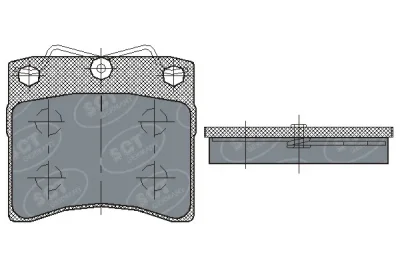 Комплект тормозных колодок, дисковый тормоз SCT GERMANY SP 169 PR