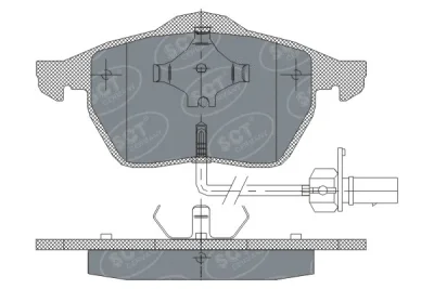 Комплект тормозных колодок, дисковый тормоз SCT GERMANY SP 259 PR