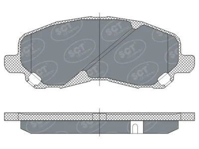 Комплект тормозных колодок, дисковый тормоз SCT GERMANY SP 273 PR