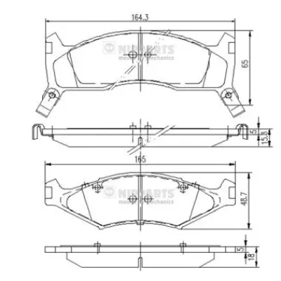 Комплект тормозных колодок, дисковый тормоз NIPPARTS J3600302