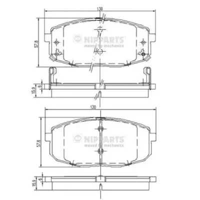 Комплект тормозных колодок, дисковый тормоз NIPPARTS J3600319