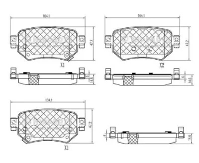 Комплект тормозных колодок, дисковый тормоз NIPPARTS N3613028