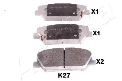 50-0K-K27 ASHIKA Комплект тормозных колодок, дисковый тормоз