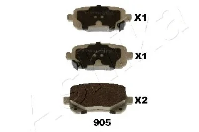 51-09-905 ASHIKA Комплект тормозных колодок, дисковый тормоз